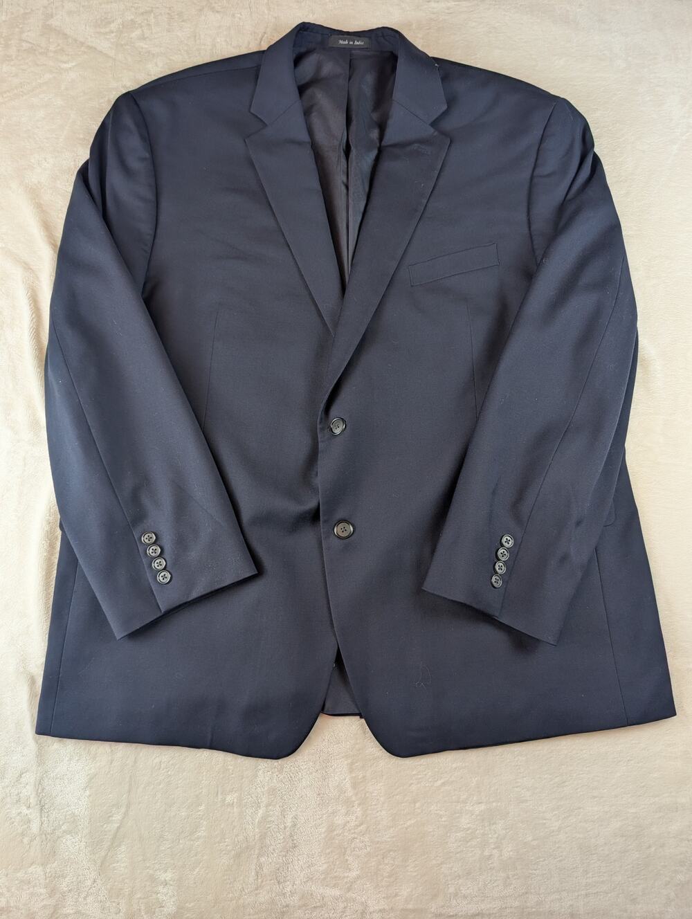 Lauren Ralph Lauren Men's Navy Blue 46 Blazer Suit Jacket Classic Tailored